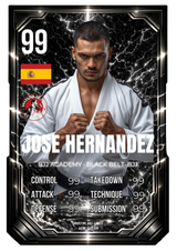 Carta personalizada BJJ cinturón negro adulto | Regalo Jiu-Jitsu personalizado
