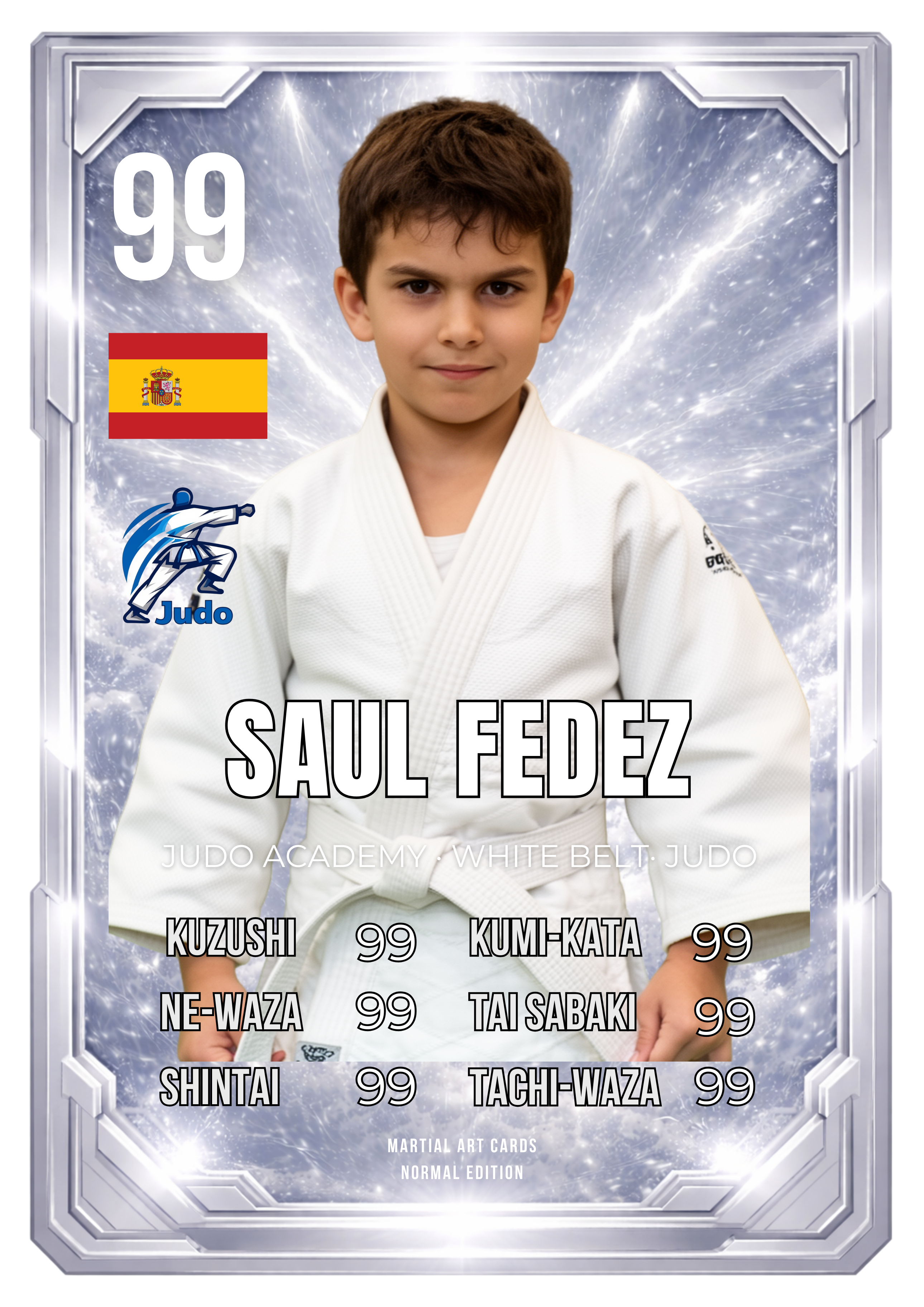 Carta Personalizada de Judo – Cinturón Blanco (Niños) | Primer Paso en el Tatami