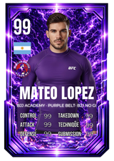 Carta personalizada BJJ cinturón morado adulto | Regalo Jiu-Jitsu personalizado
