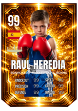 Carta Personalizada de Boxeo Dorada – Edición Premium Coleccionable