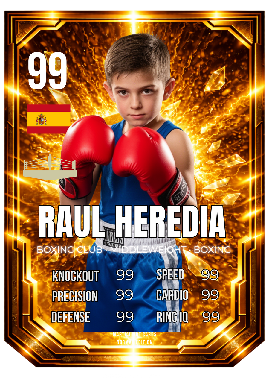 Carta Personalizada de Boxeo Dorada – Edición Premium Coleccionable