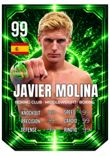 Carta Personalizada de Boxeo Verde – Evolución y Progreso en Carta Coleccionable