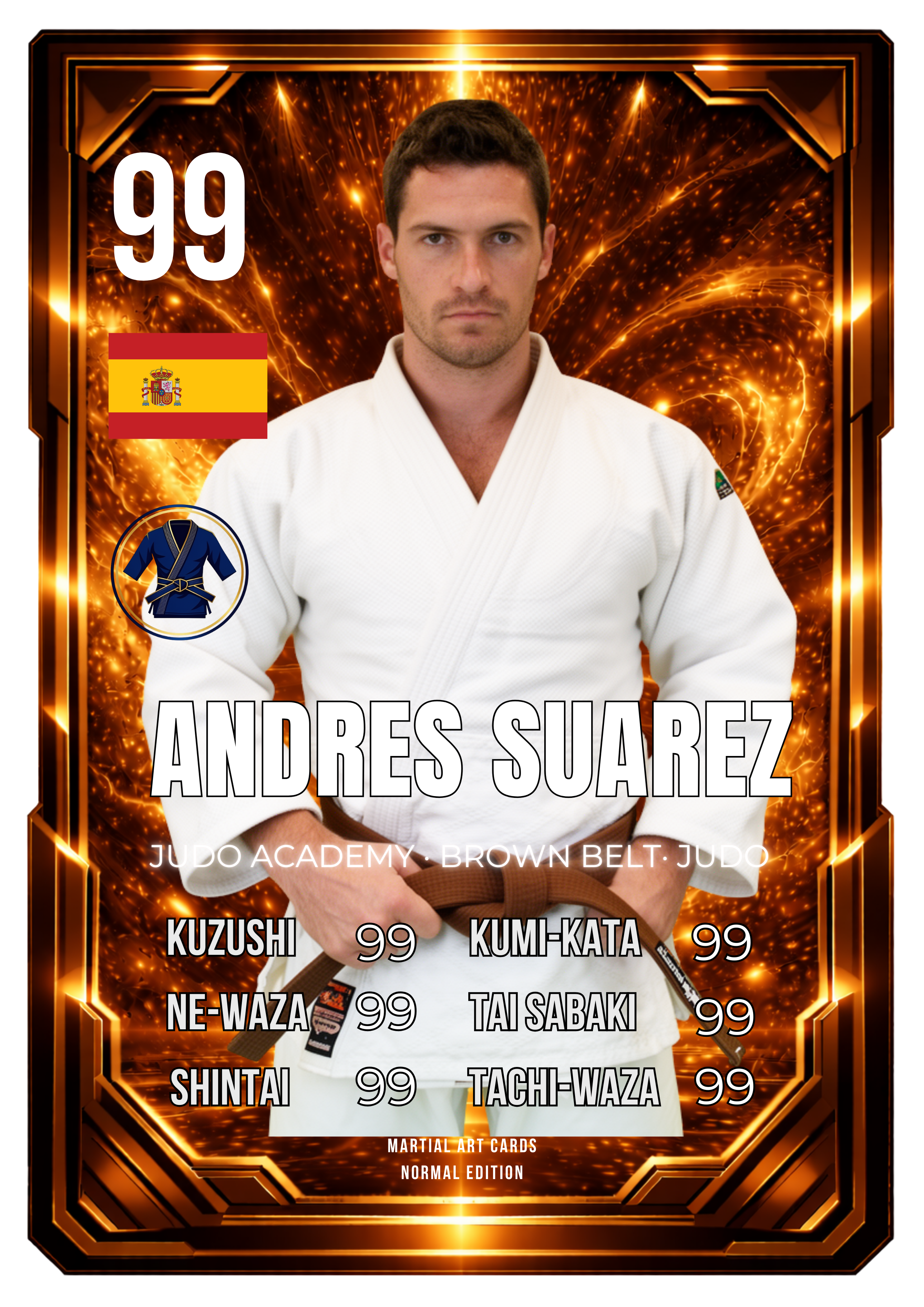 Carta Personalizada de Judo – Cinturón Marrón (Adulto) | Antes del Negro