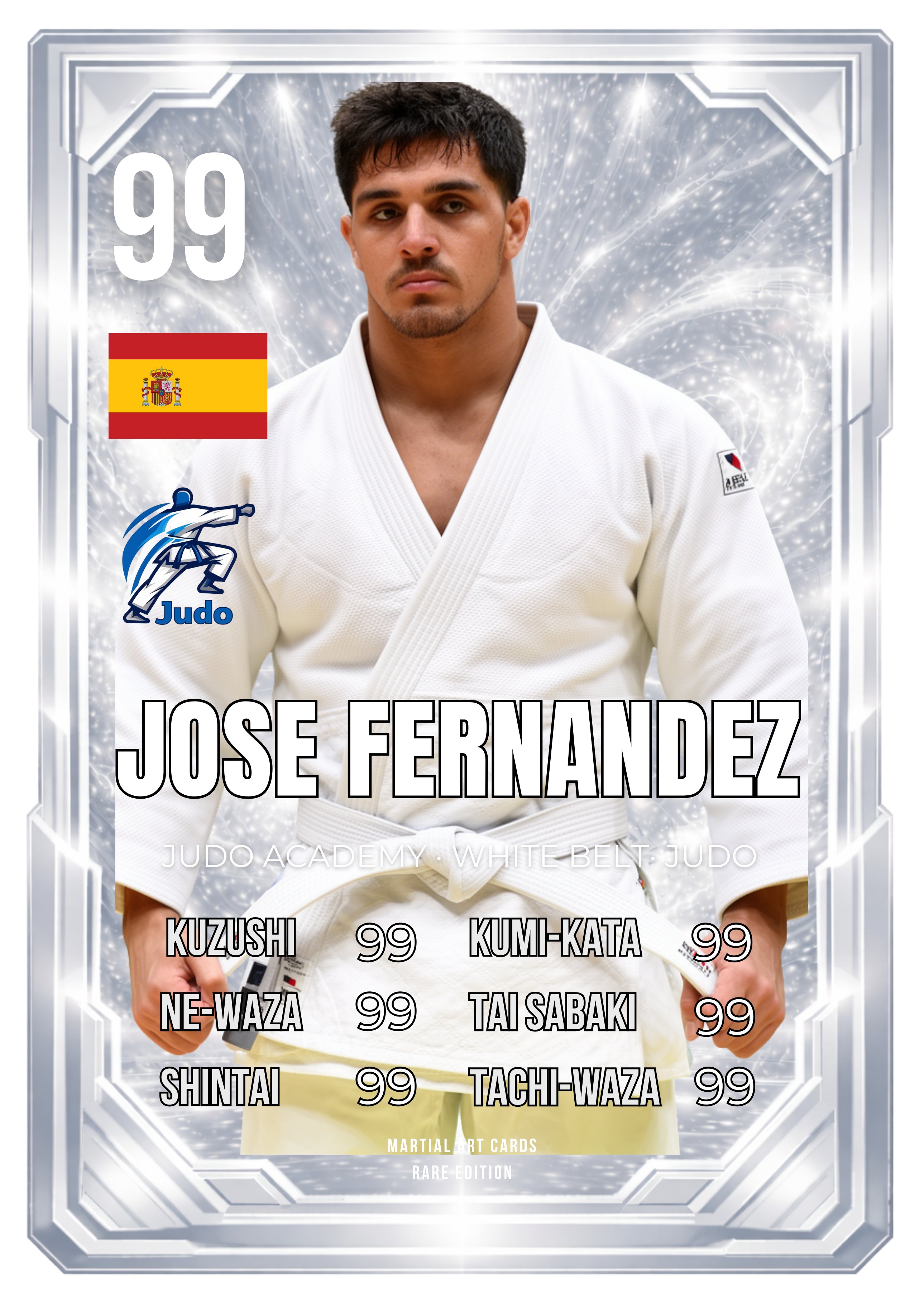 Carta Personalizada de Judo – Cinturón Blanco (Adulto) | Inicio del Camino
