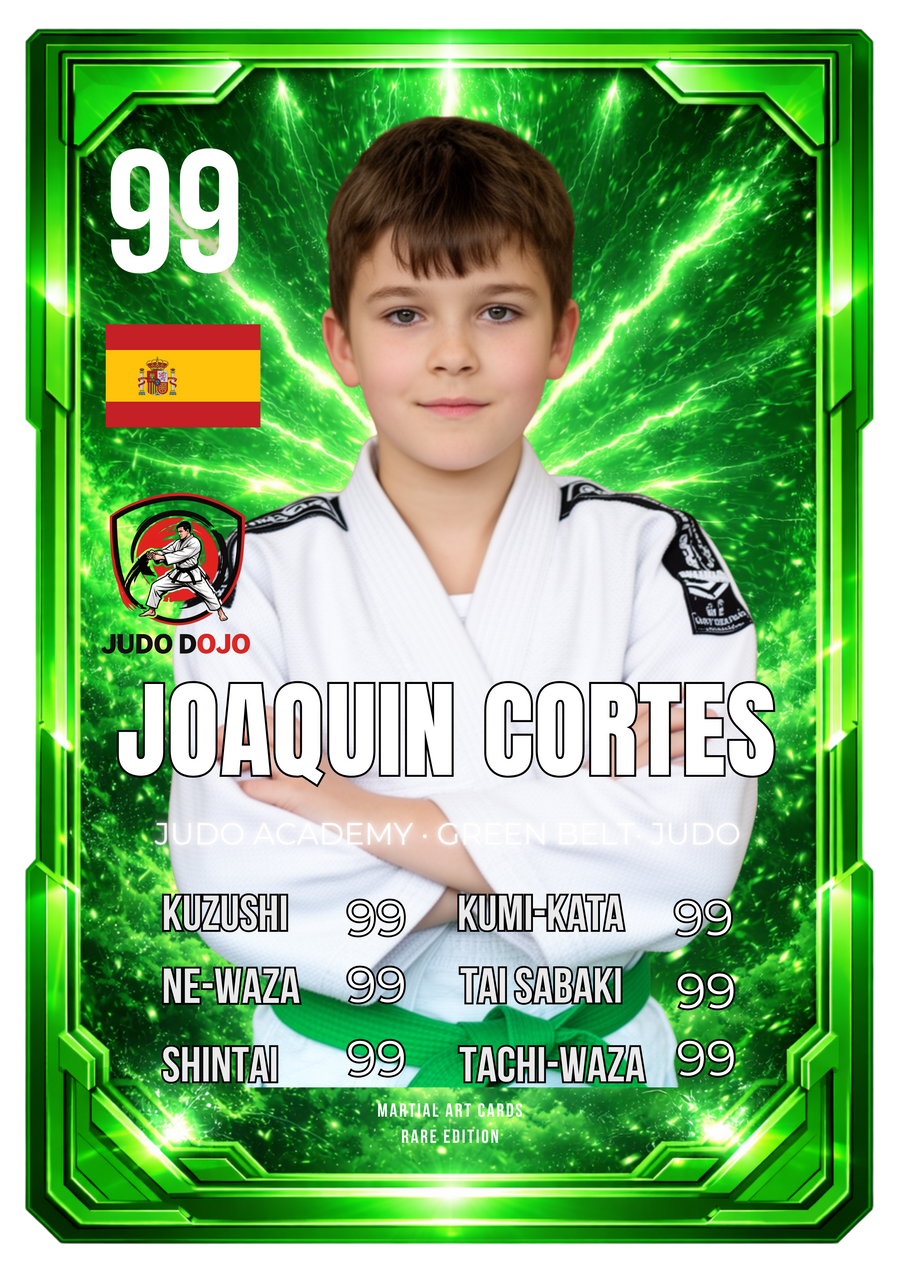 Carta Personalizada de Judo – Cinturón Verde (Niños) | Crecimiento y Técnica