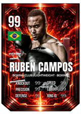 Carta Personalizada de Boxeo Roja – Fuerza y Carácter en Carta Coleccionable
