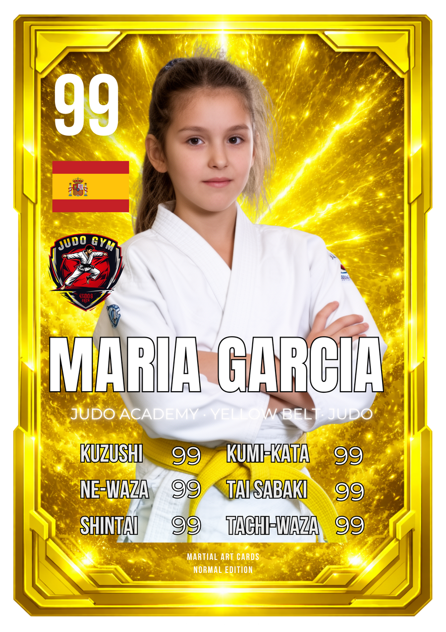 Carta Personalizada de Judo – Cinturón Amarillo (Niños) | Evolución y Progreso