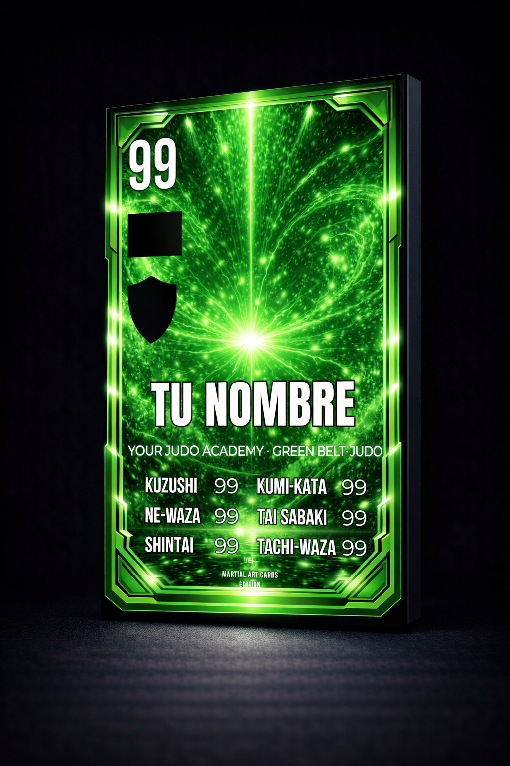 Carta Personalizada de Judo – Cinturón Verde (Adulto) | Crecimiento y Dominio