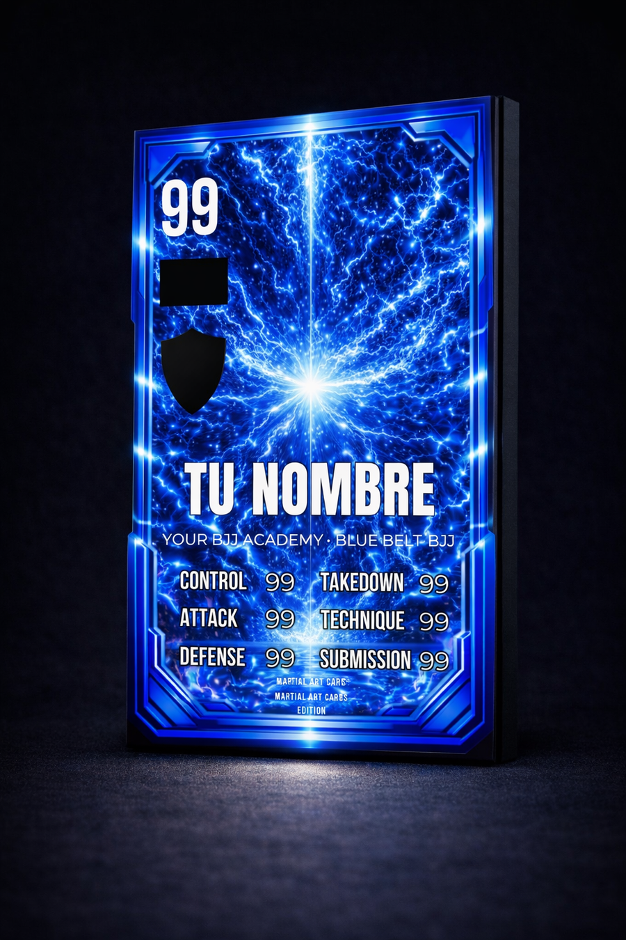 Carta personalizada BJJ cinturón azul adulto | Regalo Jiu-Jitsu personalizado