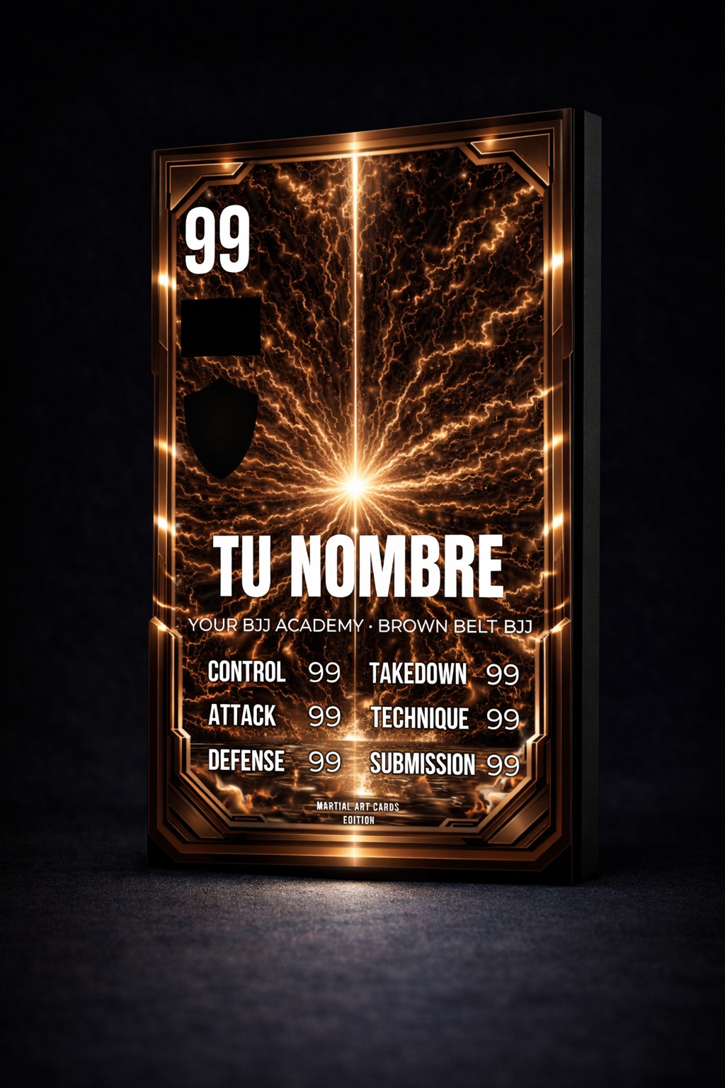 Carta personalizada BJJ cinturón marrón adulto | Regalo Jiu-Jitsu personalizado