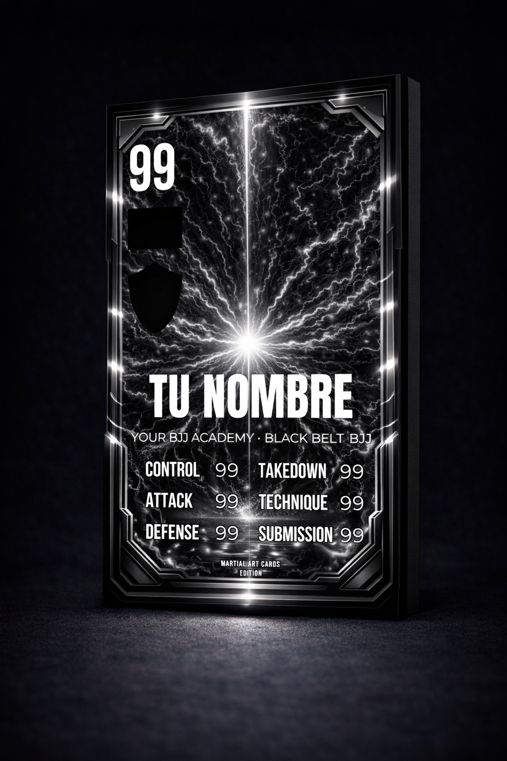 Carta personalizada BJJ cinturón negro adulto | Regalo Jiu-Jitsu personalizado