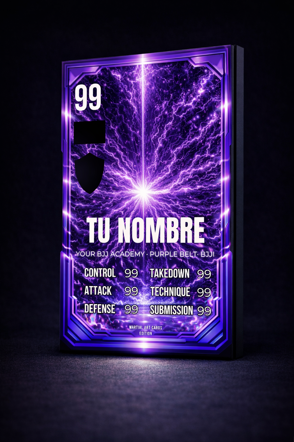 Carta personalizada BJJ cinturón morado adulto | Regalo Jiu-Jitsu personalizado