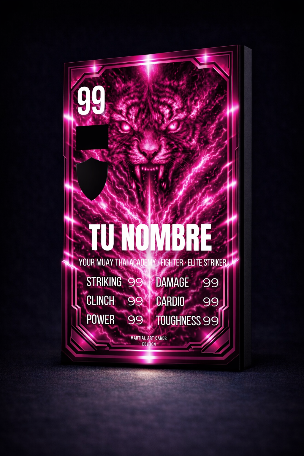 Carta Personalizada de Muay Thai Rosa – Personalidad y Actitud en el Ring