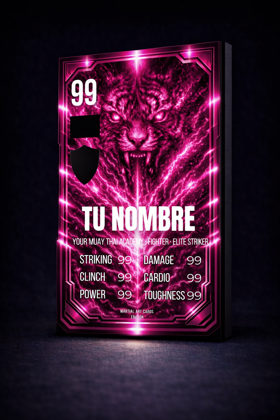 Carta Personalizada de Muay Thai Rosa – Personalidad y Actitud en el Ring