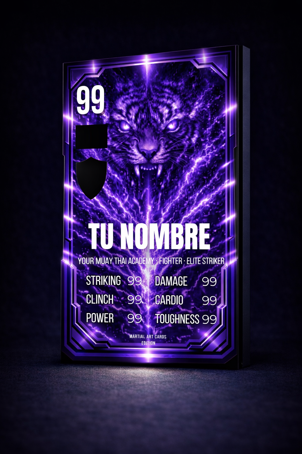 Carta Personalizada de Muay Thai Morada – Estilo y Espíritu del Guerrero