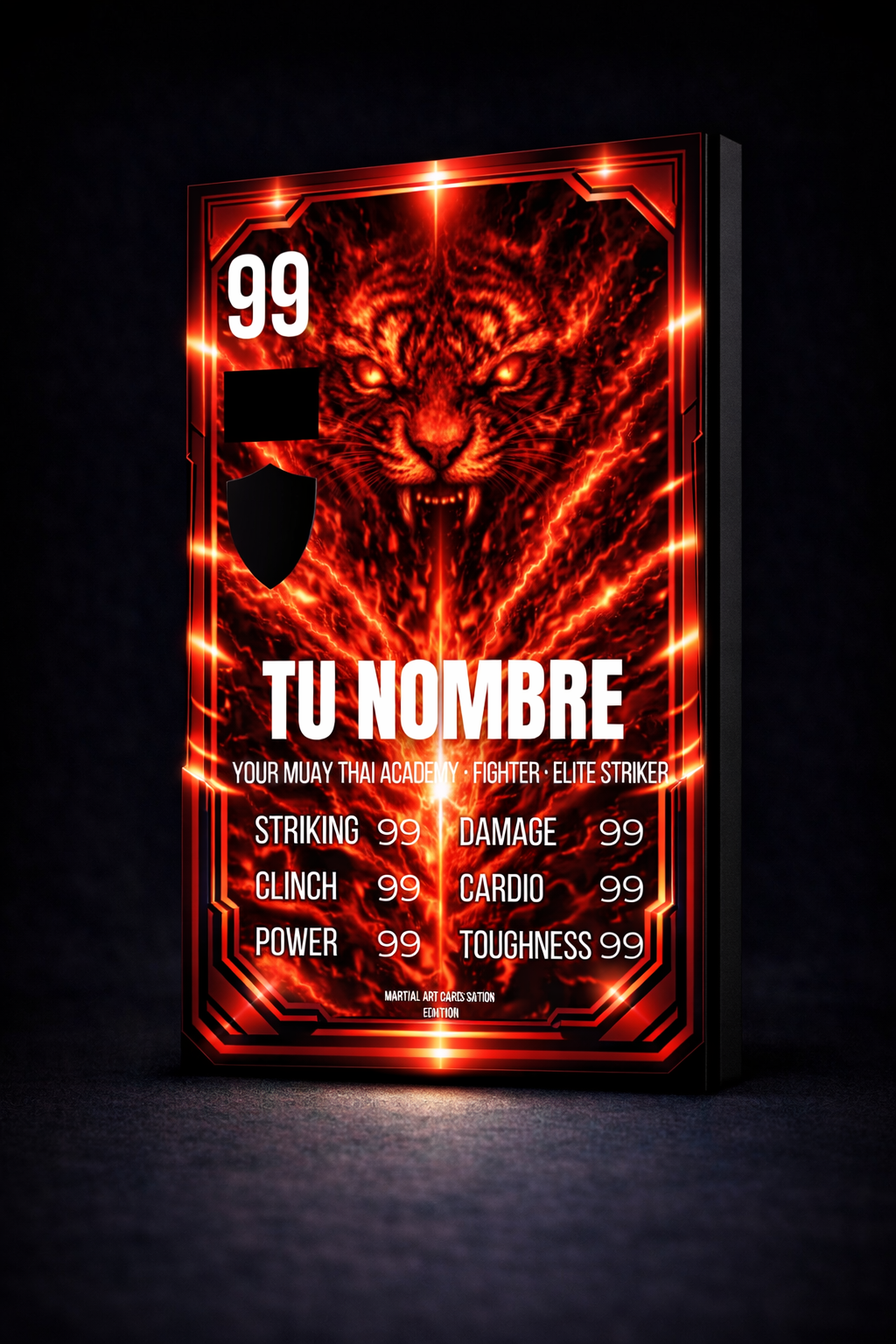 Carta Personalizada de Muay Thai Roja – Fuerza, Guerra y Mentalidad de Combate