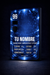 Carta Personalizada de MMA Azul – Técnica y Control en Carta Coleccionable