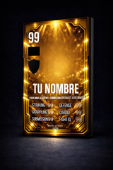 Carta Personalizada de MMA Dorada – Edición Élite de Luchador