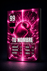 Carta Personalizada de Boxeo Rosa – Carta Única y Diferente