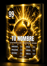 Carta Personalizada de Boxeo Dorada – Edición Premium Coleccionable
