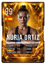Carta Personalizada de MMA Dorada – Edición Élite de Luchador