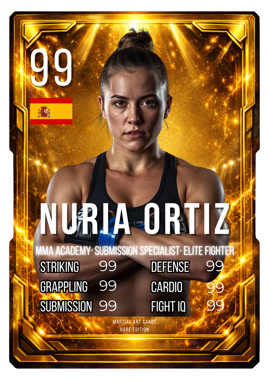 Carta Personalizada de MMA Dorada – Edición Élite de Luchador