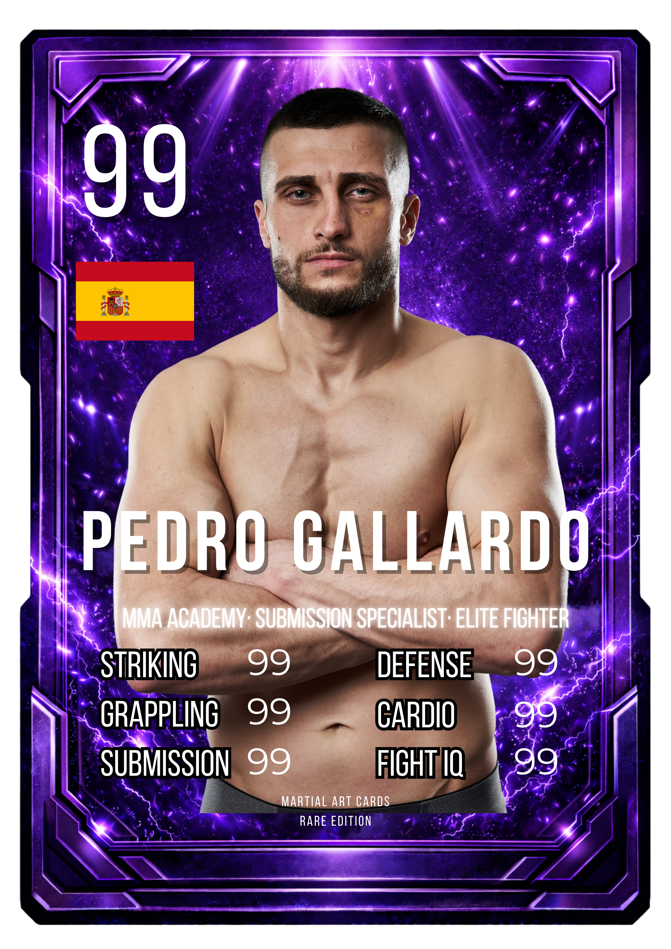 Carta Personalizada de MMA Morada – Estilo Único y Diferente